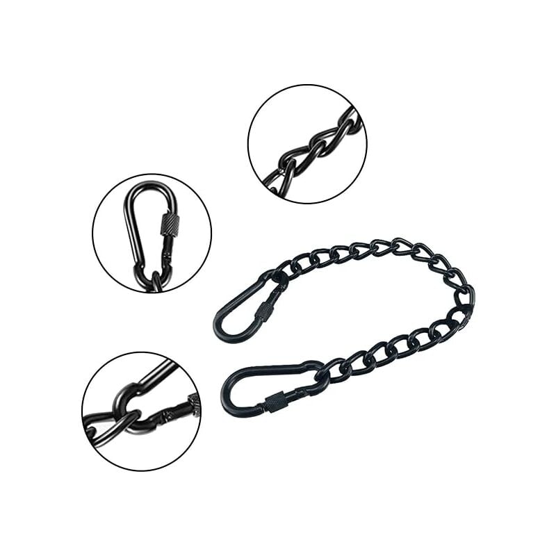 Hanging Chair Extension Chain Stainless Steel with Two Carabiners for Hammock and Hanging Chair