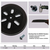 150 mm Sanding Pad Compatible with Bosch GEX 150, GEX 150 AC, GEX 150 Turbo Sander Hardness..DEBUNS - Top-Down View