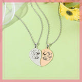 Party Stitch Necklace, Stitch Gift Jewelry, Stainless Steel Necklace - Top-Down View