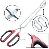 PROFESSIONAL QUALITY DURABLE STAINLESS STEEL Extra Long Scissor Tongs Stainless Steel Barbecue Grill Tongs