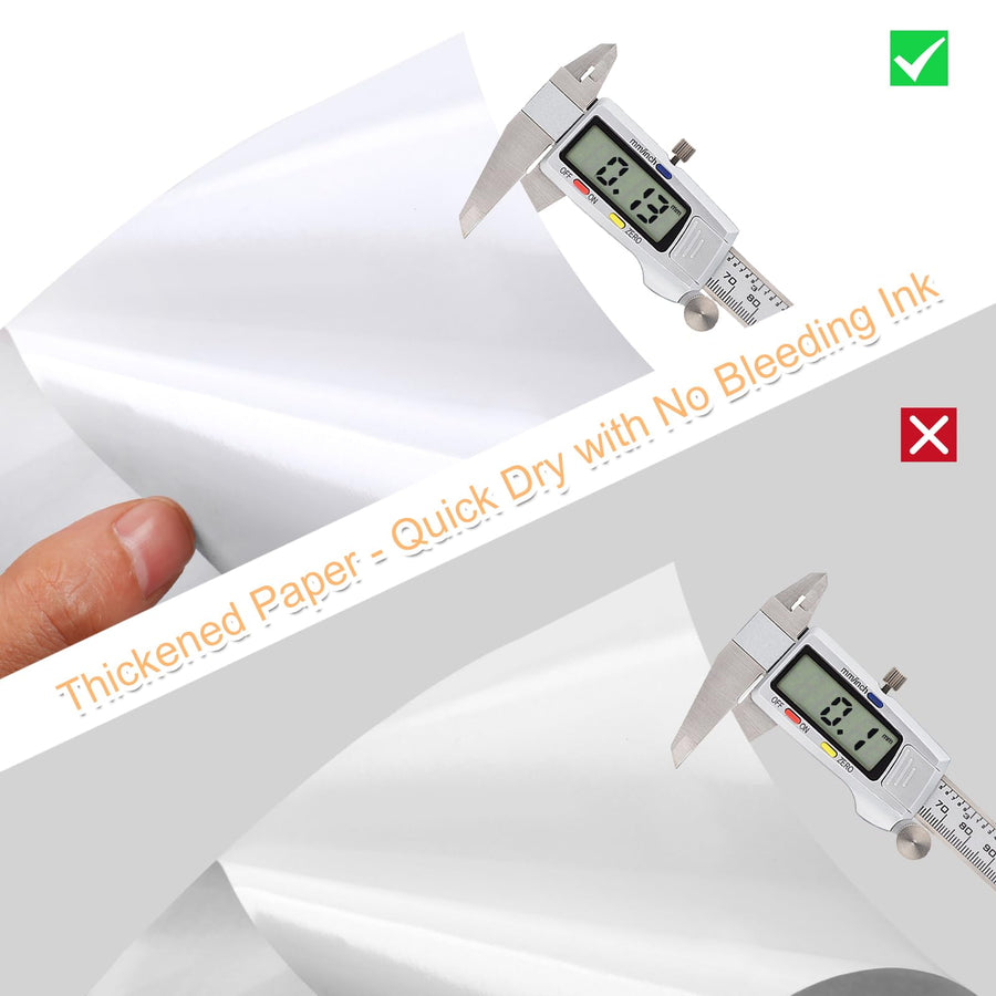 Printable Sticker Paper for Inkjet Printers, 50 Sheets A4 Matte Sticker Paper for Printers, Full Sheet Labels, Sticker Paper