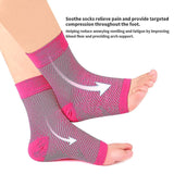 Soothing Neuropathy Socks 3 Pairs, Plantar Fasciitis Tendinitis Relief, White Large X-Large - 45-Degree Angle