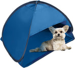 Pop-up Beach Shelter - Portable Beach Tent Anti-UV, Windproof, Picnic Tent for Small Dogs, Cats and Other Small Pets, Blue