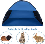 Pop-up Beach Shelter - Portable Beach Tent Anti-UV, Windproof, Picnic Tent for Small Dogs, Cats and Other Small Pets, Blue