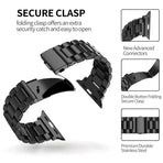 Compatible with Apple Watch Band Series 9 8 7 6 5 Stainless Steel Metal Bracelet Silver 49mm 45mm 44mm 42mm