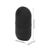 Ice Facial Roller Cold Ice Mold Holder Silicone Reusable for Facial Beauty DIY Facial Care Black Striped Black