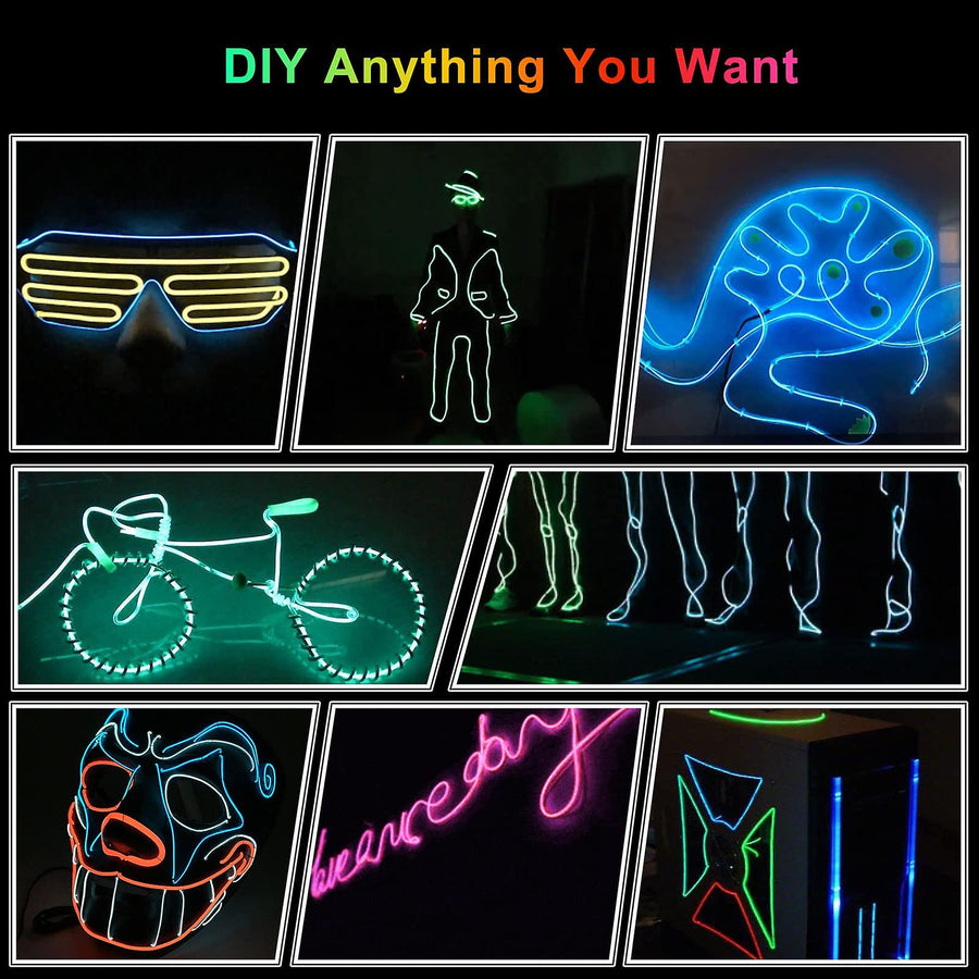 Car LED Interior Strip Light 3m USB Neon Wire Lamps Glowing Ambient Lighting Car Decorations Interior Red