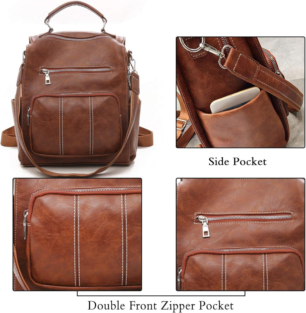 Vintage Backpack Women Shoulder Bag Girls Waterproof Daypack