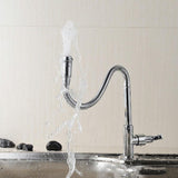 Outdoor Faucet - 360° Kitchen Mixer Flexible Neck Laundry Room Faucet Bar Garden Outdoor Faucet - Top-Down View