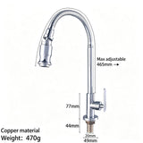 Outdoor Faucet - 360° Kitchen Mixer Flexible Neck Laundry Room Faucet Bar Garden Outdoor Faucet