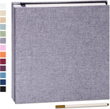 Self-Adhesive Photo Album 27 * 28 cm Scrapbook Album 40 Double-Sided Pages Linen Hardcover DIY Anniversary Memory Book for Baby