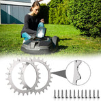 Worx Landroid L Lawn Mower Stainless Steel Spikes 225 mm Wheel Compatible with 12 Screws