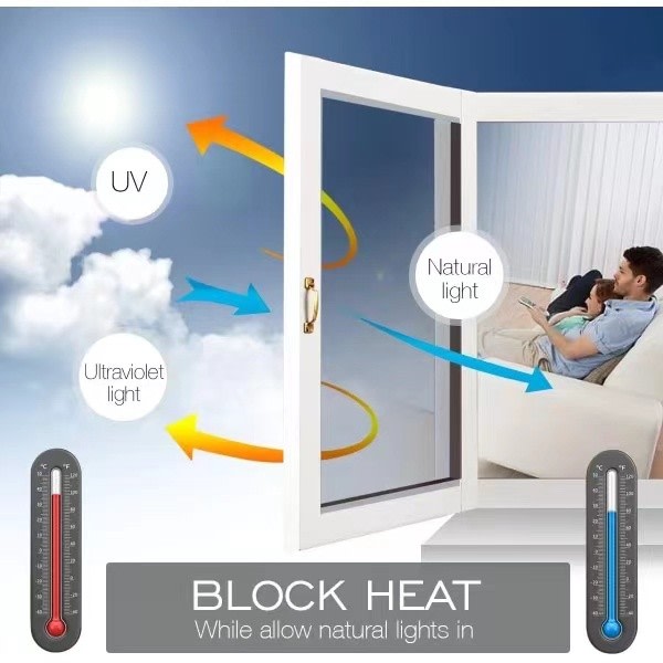 One-way mirror window film solar protection glass sticker - Advertising - Blue silver 40x300 cm Blue-silver 40x300 cm Blue-silver 40x300 cm