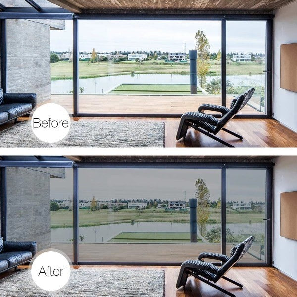 One-way mirror window film solar protection glass sticker - Advertising - Blue silver 40x300 cm Blue-silver 40x300 cm Blue-silver 40x300 cm