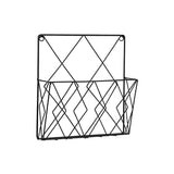 Wall Mounted Newspaper Holder Newspaper Shelf Storage Rack Black Pull