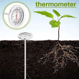 Compost soil thermometer 50 cm length stainless steel - Front View