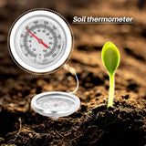 Compost soil thermometer 50 cm length stainless steel - Top-Down View