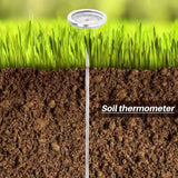 Compost soil thermometer 50 cm length stainless steel - 45-Degree Angle