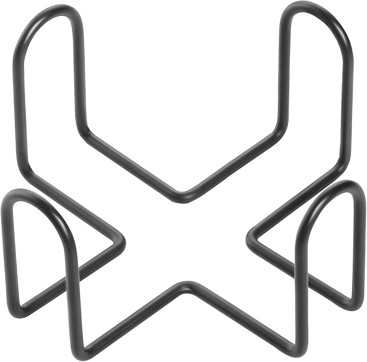 Minimalist Black Iron Coaster Holder Compatible with Round and Square Coasters