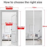 Mosquito Net Door Magnetic Fly Screen Anti-mosquito MYCARBON 80X200CM White - Side View