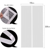 Mosquito Net Door Magnetic Fly Screen Anti-mosquito MYCARBON 80X200CM White - Top-Down View