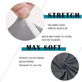 Set of 6 Universal Stretch Chair Covers - Modern - Grey - Front View