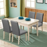 Set of 6 Universal Stretch Chair Covers - Modern - Grey - Side View