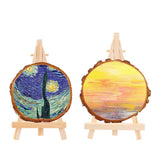 10 pcs Mini Easels 9x16 cm Wooden Display Stands Compatible with Photo Memo Place Card Holder - Side View
