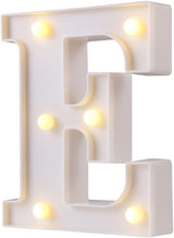 Luminous letters, very suitable for luminous weddings and birthday parties home decoration lamps (white, E) Capital letter E
