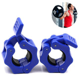 2 pcs Gym Barbell Clamps Quick Release Barbell Collar Clamps for - Front View