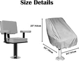 2-Pack Covers, Waterproof Outdoor Pedestal Pontoon Captain Boat Bench Chair Covers, Oxford Fabric Rudder Chair Covers - Perfect