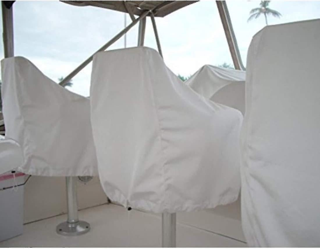 2-Pack Covers, Waterproof Outdoor Pedestal Pontoon Captain Boat Bench Chair Covers, Oxford Fabric Rudder Chair Covers - Perfect