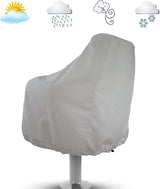 2-Pack Covers, Waterproof Outdoor Pedestal Pontoon Captain Boat Bench Chair Covers, Oxford Fabric Rudder Chair Covers - Perfect - Top-Down View