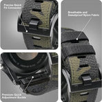 GARMIN Fenix 7X Pro 6X Compatible 26mm Military Nylon Replacement Strap Army Green