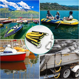 Boat Rope Ladder 4 Step Foldable Extension Compatible with Sailboat Kayak Swim Ladder Perfet - 45-Degree Angle
