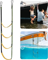 Boat Rope Ladder 4 Step Foldable Extension Compatible with Sailboat Kayak Swim Ladder Perfet