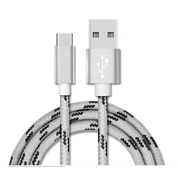 USB Type C Fast Charging Cable 2m Gray Compatible with Samsung S21 S22 S23