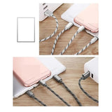 USB Type C Fast Charging Cable 2m Gray Compatible with Samsung S21 S22 S23 - Front View
