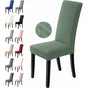 Stretch Dining Chair Covers 4 Pieces Green Washable Removable Universal Chair Covers