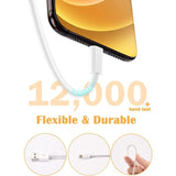 Compatible with Apple MFi Certified Lightning Charging Cable 4-Pack 1.8m iPhone 12 11 X XR XS 8 7 - Side View