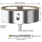 Diamond Hole Saw 100mm with Centering Drill Tile Cutter