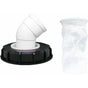 163mm Nylon Rainwater Filter with Lid, 45° Inlet, Washable, Compatible with IBC Water Tank DN 150