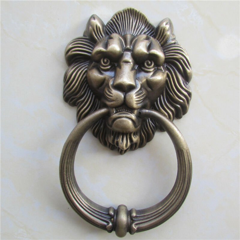 Bronze Lion Head Door Knocker Elegant Classic Home Decor