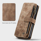 Compatible with Samsung Galaxy Z Fold 3 Case, Samsung, Retro Wallet Design, Card Slots, Magnetic Stand \u0026 Strap - Top-Down View