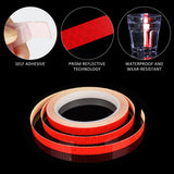 Reflective Stickers for Bicycle, Color Reflective Tape, Self-Adhesive Safety Tape, Waterproof Warning Tape (1cm*8m) - Side View