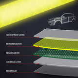 Reflective Stickers for Bicycle, Color Reflective Tape, Self-Adhesive Safety Tape, Waterproof Warning Tape (1cm*8m) - Top-Down View