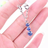 Fashion Water Drop Screw Non Pierced Nipple Ring Set Nipple Ring Body Jewelry (Blue) - Top-Down View