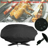 Premium grill cover - 210D Oxford fabric, waterproof, for Weber/1000 petrol, 67.1 x 44 x 32 cm - Front View