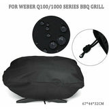 Premium grill cover - 210D Oxford fabric, waterproof, for Weber/1000 petrol, 67.1 x 44 x 32 cm - 45-Degree Angle