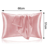 Satin Silk Pillowcase for Hair and Skin, Standard Size Pillowcase, 2-Pack, Super Soft Pillowcase with Envelope Closure